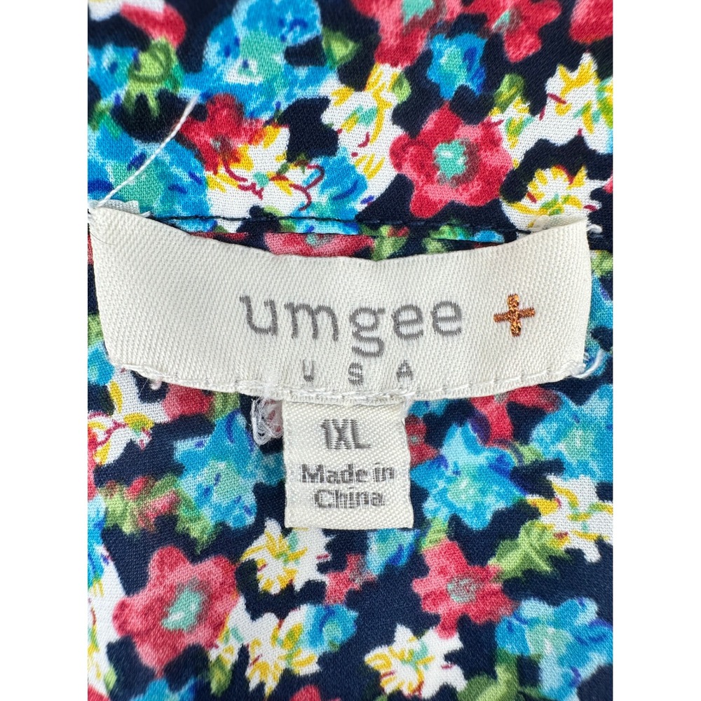 Umgee USA Floral Long‎ Sleeve Babydoll Dress 1XL Cottagecore Crochet Lace Boho - Picture 3 of 14